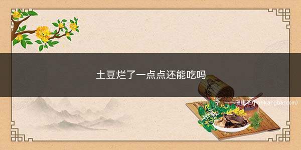 土豆有一点点芽能吃吗(土豆烂了把坏的切掉可以吃吗)