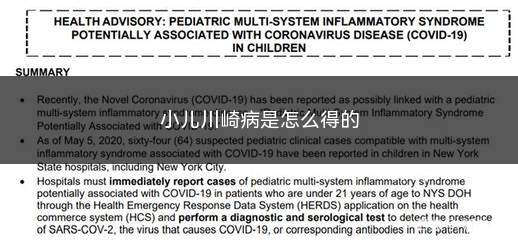 小儿川崎病是怎么得的(川崎病他的一个发病机制)