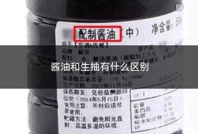 酱油和生抽有什么区别(酱油和酱油的区别有哪些)