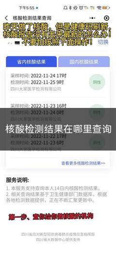 核酸检测结果在哪里查询(健康码的平台可以查到核酸检测结果)